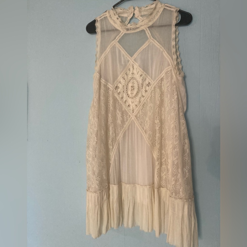 Women’s Free People angel lace dress ivory size large
